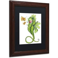 Zaštitni znak likovna umjetnost Sea Dragon Canvas Art Jennifer Nilsson, Black Matte, Wood Frame