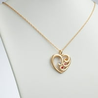 Obiteljski nakit Personalizirana majčina ugravirana srčana Silvertone ili Goldtone ogrlica za rođenje
