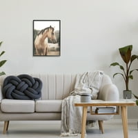 Stupell Industries spokojni seoski krajolik smeđi konjski portret 20, Dizajn Leah Straatsma