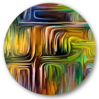 DesignArt 'Spiral Fusion u boji' Moderna metalna zidna umjetnost kruga - disk od 11