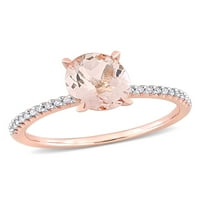 1- Carat T.G.W. Morganite i Carat T.W. Dijamantni zaručnički prsten od ružičastih zlata od 14KT