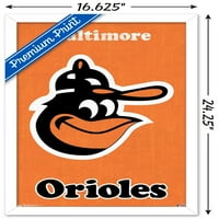 Baltimore Orioles - zidni poster s retro logotipom, 14.725 22.375