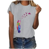 Majice Majice za žene ljetni topovi s grafičkim printom kratkih rukava bluza za posao za djevojke smiješna majica moderna majica