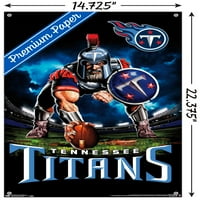 Tennessee Titans - Pozinski stajalište zida s push igle, 14.725 22.375