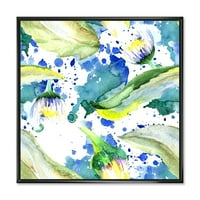 DesignArt 'Aquarelle Dojam o cvijeću tratinčice I' tradicionalno uokvirena platna zidna umjetnička tiska