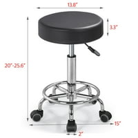 Stolice s podesivom visinom i okretnim mehanizmom, kapaciteta 264 lbs, crne