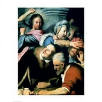 POSTERAZZI BALBAL106330VELIKI Krist koji tjera mjenjačnicu iz hrama plakat Rembrandta van Rijna-V.-veliki