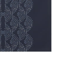 Jednostavan svijetloplavi ubrus s geometrijskim tiskom tratinčica u središtu pozornosti