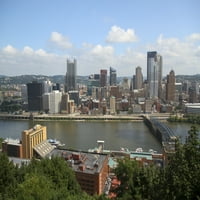 Pogled s planine Vašington, Pittsburgh, PA, SAD. Ispis plakata Susan Pease