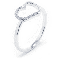 Prsten otvorenog srca & pojačalo; prsten od sterling srebra za žene, tinejdžere, posebnu prigodu
