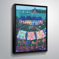 Artwall Više vikendica i prekrivača, galerija zamotana platna u okviru Floater-a Holly Wojahn