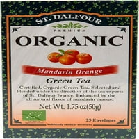 Organski zeleni čaj. Naranče s mandarinom i narančom u vrećicama
