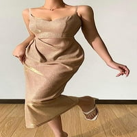 Ženska seksi pjenušava haljina u obliku bumbara, modna haljina s naramenicama s dubokim izrezom u obliku bumbara, elegantna večernja