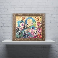 Zaštitni znak likovna umjetnost 46 Canvas Art by Natasha Wescoat, zlatni ukrašeni okvir