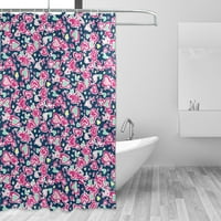 Zavjesa za tuširanje s ružičastim ljubavnim uzorkom kupaonske vodootporne zavjese za tuširanje