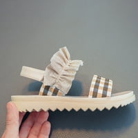Dječje sandale za djevojčice ljetne dječje cipele sandale prozračne ravne cipele bež,32
