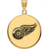 Logoart NHL Detroit Red Wings Karat Zlatni sterling srebro velikog emajliranog privjeska