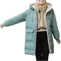 Jakna zimski kaput za žene Ženska zimska jakna topli kaput s kapuljačom s patentnim zatvaračem debeli kaput s džepom gornja odjeća