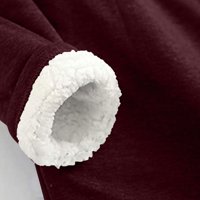 Ženska majica s printom od debelog flisa s dugim rukavima, baršunasto toplo donje rublje s okruglim vratom, vrhovi