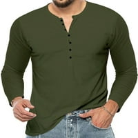 Muška majica s dugim rukavima, Ležerne majice, Muška modna osnovna majica za teretanu, Crna majica s dugim rukavima