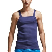 Muške jednobojne sportske majice bez rukava četvrtastog kroja, teške majice za mišiće, teretana