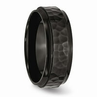 Dijamanti od nehrđajućeg čelika od nehrđajućeg čelika s crnim dijamantom presvučenim i uglačanim ukošenim rubom zaručničkog prstena