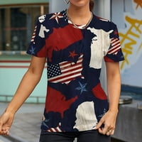 Rasprodaja 4. srpnja, Ženske majice s američkom zastavom, majice sa zvjezdanim prugama, ljetne majice s uzorkom Dana neovisnosti,