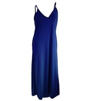 Mini haljine za žene, moderna ležerna jednobojna haljina s vezicama Bez rukava s izrezom i džepom u obliku slova H