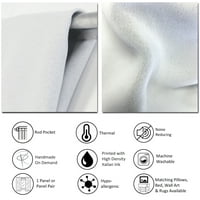 DesignArt 'sivi, bijeli i bijeli mramorni akril II' Moderna zavjesa za zamračenje
