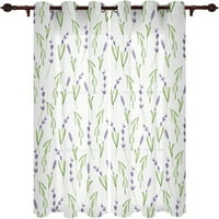 Zavjese za zamračivanje spavaće sobe s ljubičastim cvjetnim printom mekana poliesterska tkanina toplinski izolirana zavjesa 3-inčna
