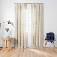 Gap Home Waffle Stripe organski pamučni par za zavjese prozora, kaki, 48 x108