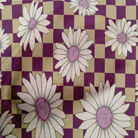 Jednobojni pamučni Poplin ljubičasta cvjetna tkanina od suncokreta za obrt Ukrasna Tkanina s otiskom širine dvorišta