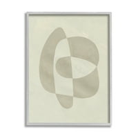 Studell Desits okrugli kontrastni oblik Apstrakcije bež tan aranžman, 20, dizajn Emme Caroline
