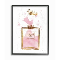 Stupell Industries modni dizajner parfem ružičasto zlato akvarelni zidna umjetnost Amanda Greenwood
