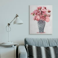 Stupell Industries Elegantni cvjetni buket ružičastog božura u Vase platnu zidne umjetničke dizajn Ziwei Li, 30 40