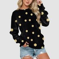 Ženski vrhovi a-lista majice dugih rukava bluza labavog kroja džemper s printom majica dugih rukava