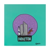 Zaštitni znak likovne umjetnosti Houston sniježni globus, platno Briana Nasha