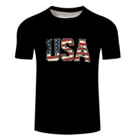Crna majica za muškarce, Muška ljetna majica s 3-inčnim digitalnim danom neovisnosti, bluza s kratkim rukavima, vrhovi, Crna majica