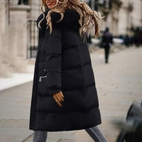 Zimske jakne za žene, Topla napuhana ležerna prošivena jakna s kapuljačom, anorak od faa krzna, prošivene jakne, kišni ogrtač otporan