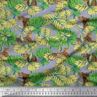 Pamučna Pačja Tkanina s listovima i leopardovim otiscima na tkanini širine dvorišta