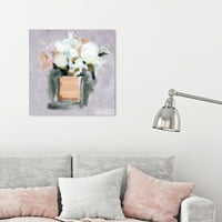 Wynwood Studio Mode and Glam Wall Art Canvas Otisci 'L'Eau de Rose Lavander' Parfemi - narančasti, bijeli
