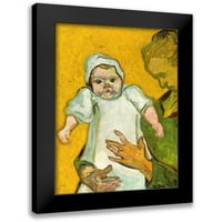 Van Gogh, Vincent Black uokvirena suvremena muzejska umjetnička gravura pod nazivom Madame Roulin & kid