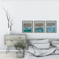 Nevjerojatna obala triptih uokvirena slikarskim umjetničkim otiscima