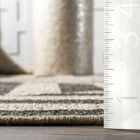 Moderni tepih od mješavine jute, 8 '10', Tamno siva