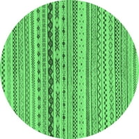 Moderni unutarnji tepisi, Okrugli, smaragdno zeleni, promjera 6 inča