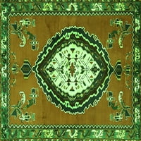 Tradicionalne prostirke za unutarnje prostore s okruglim medaljonom zelene boje, promjera 6 inča