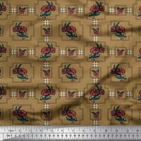 Tkanina Od rajonskog šifona u geometrijskom uzorku s lišćem i cvjetnim umjetničkim tiskom, tkanina za šivanje širine dvorišta