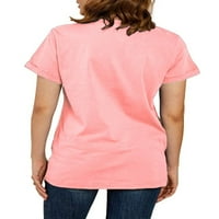 Ljetna ženska ležerna majica s tiskanim slovima U donjem rukavu u donjem rukavu