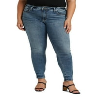 Silver Jeans Co. Plus Size Suki Mid Rise Skinny Jeans Veličine 12-24