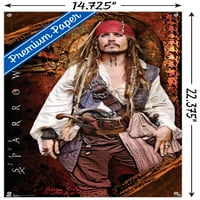 Diesne Pirati s Kariba: na čudnim plimama - zidni plakat Johnnieja Deppa s gumbima, 14.725 22.375
